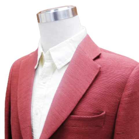 Jute Blazer I Red Velvet